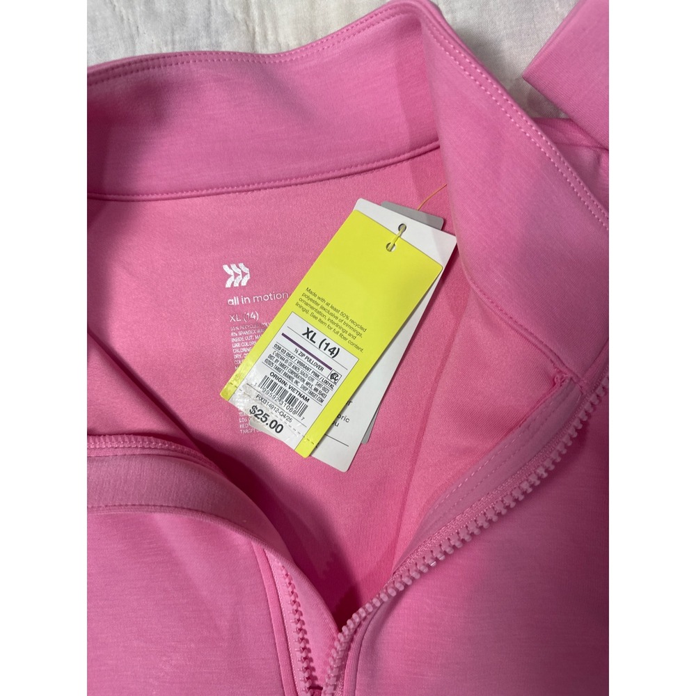 NWT All in Motion Soft Sweatshirt with kangaroo pocket and thumbholes. Sz XL 14 - Picture 3 of 4